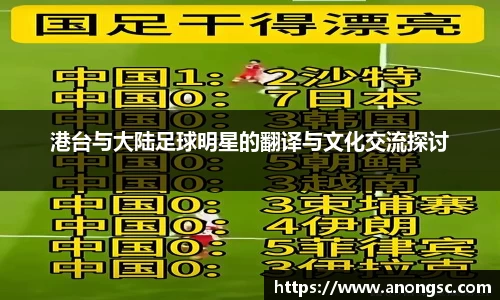 港台与大陆足球明星的翻译与文化交流探讨